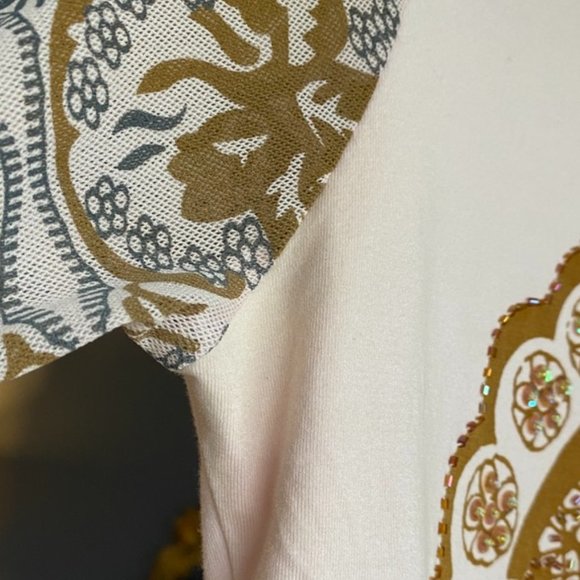 Y2K Moschino Jeans Vintage Pink and Brown Long Sleeved Sequin Shirt - Picture 5 of 6